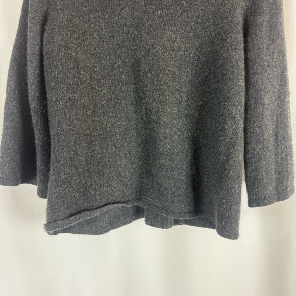 Carole Little Cardigan Gray Lambs Wool Angora One Button Bell 3/4 Sleeve size:M - Picture 11 of 12
